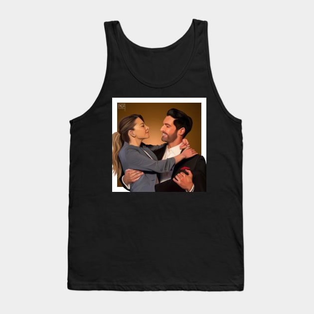 Lucifer and Chloe (Deckerstar) Print Tank Top by AussieDrawzz